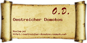 Oestreicher Domokos névjegykártya